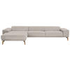 ECKSOFA Flachgewebe Beige  - Wildeiche/Beige, Design, Holz/Textil (193/334cm) - Niels Andersson