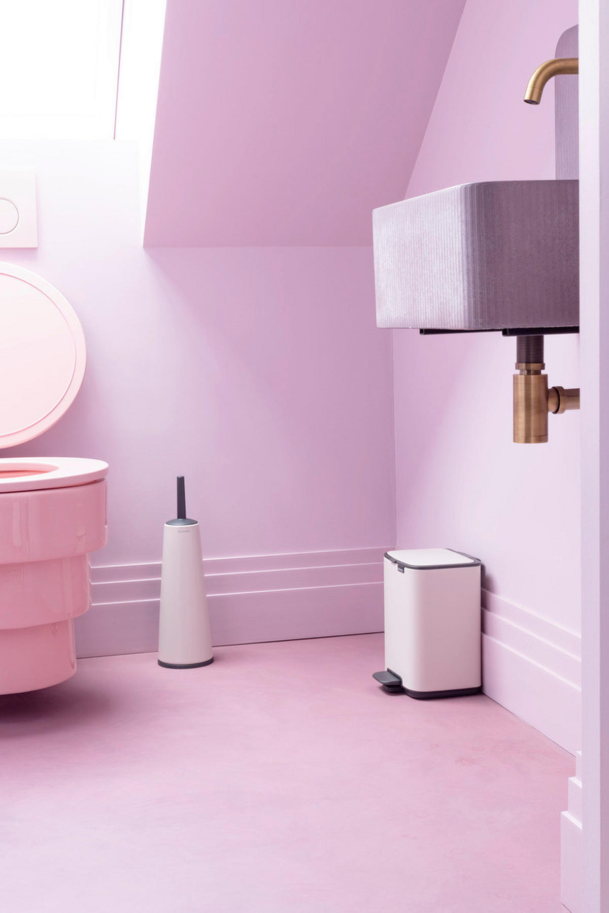 KANTA SA PAPUČICOM  4 l   - bela/antracit, Konvencionalno, metal/plastika (20/26,8/20,5cm) - Brabantia