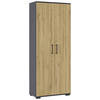 AKTENSCHRANK Graphitfarben, Eichefarben  - Eichefarben/Graphitfarben, KONVENTIONELL, Holzwerkstoff (80/200/40cm) - Germania