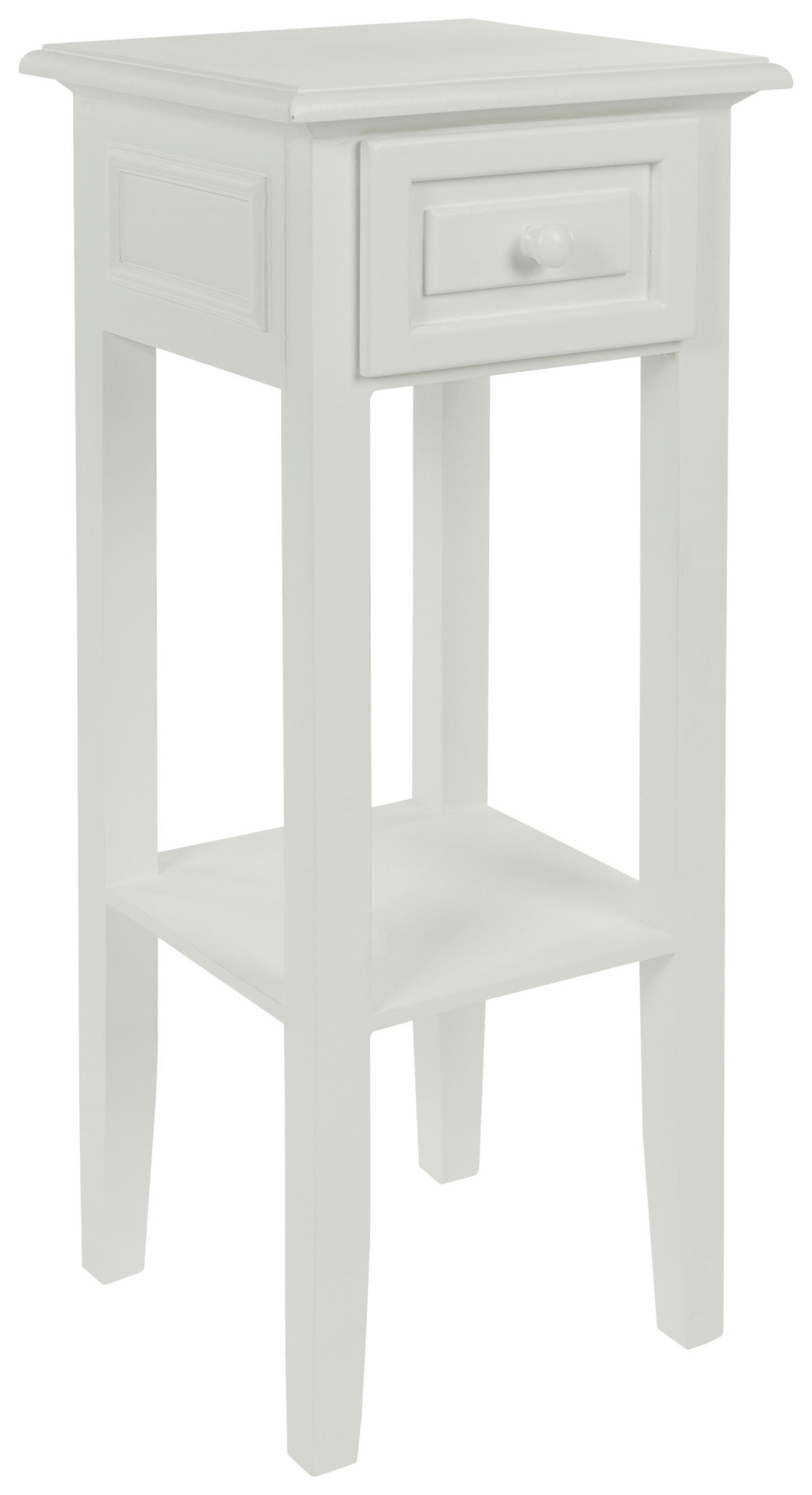 BEISTELLTISCH 25/25/67 cm Paulownia Weiß quadratisch  - Weiß, LIFESTYLE, Holz (25/25/67cm)