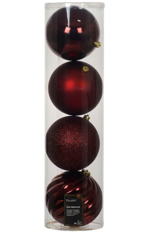 CHRISTBAUMKUGEL-SET  - Basics (14,00/14,00/14,00cm) - X-Mas
