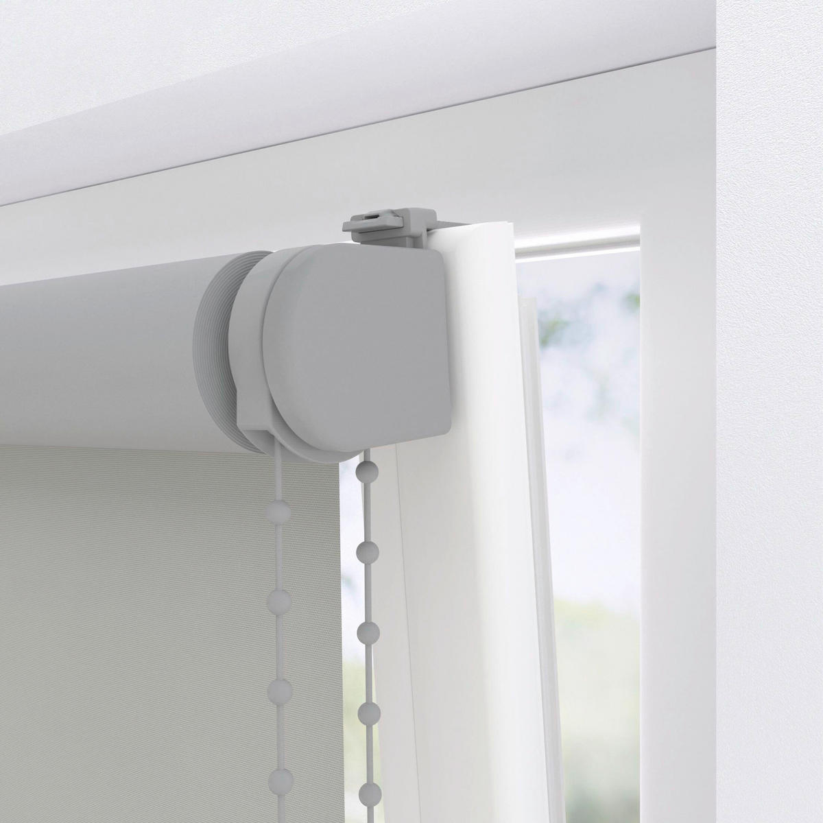 VERDUNKELUNGSROLLO  - Grau, Basics, Textil (220/190cm)