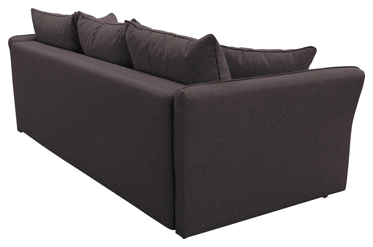 SCHLAFSOFA  mit Webstoff Dunkelbraun  - Dunkelbraun/Silberfarben, Design, Kunststoff/Textil (235/83/106cm) - MID.YOU