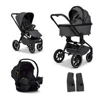 SET DJEČJIH KOLICA  Resea+ Set  - crna/antracit, Basics, tekstil (98,5/58/122cm) - Moon