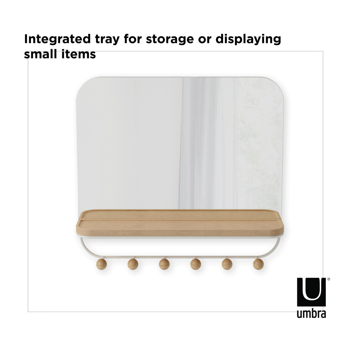 OGLEDALO      - bijela, Basics (10/41/46cm) - Umbra