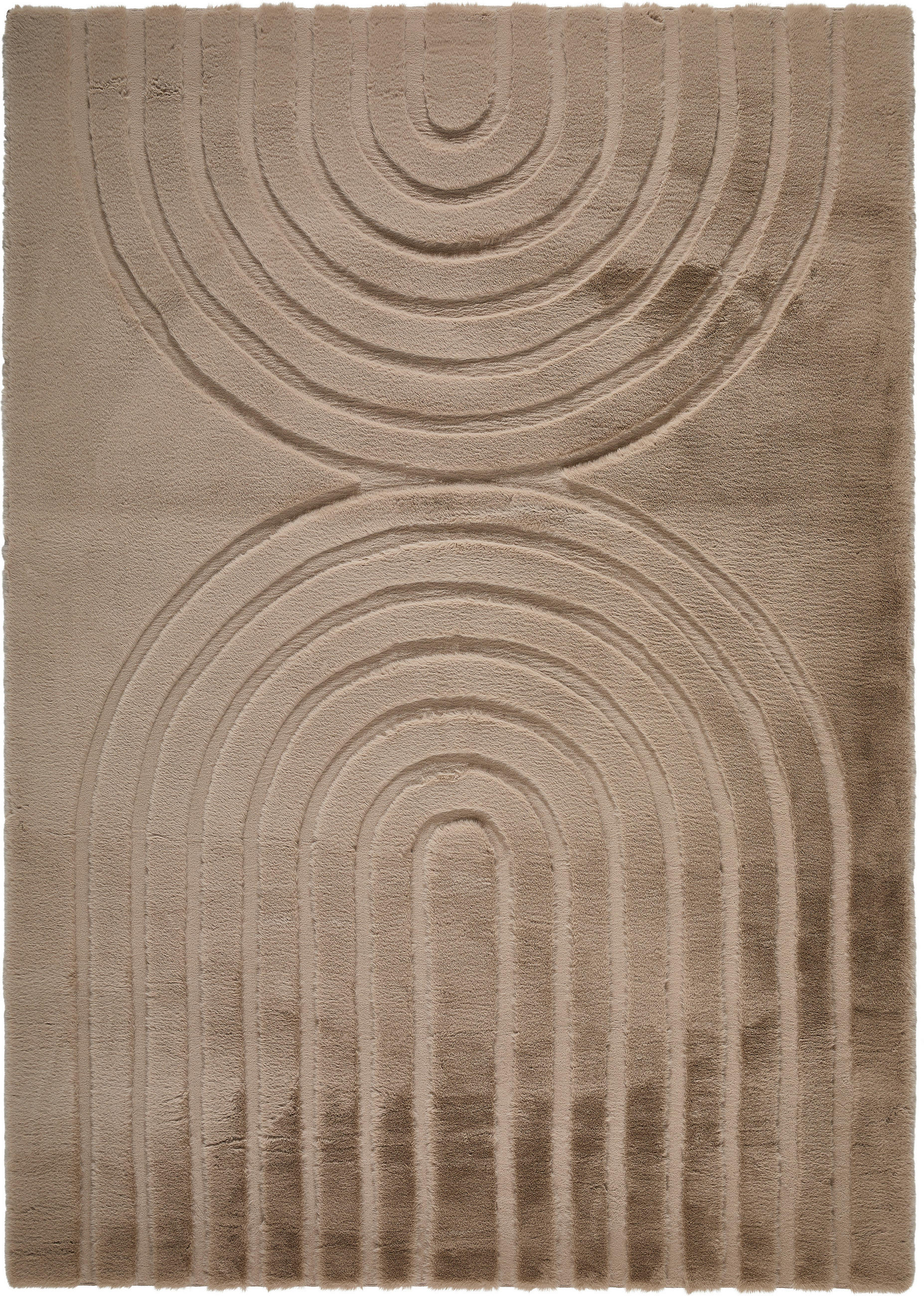 HOCHFLORTEPPICH 133/190 cm Taupe  - Taupe, Design, Textil (133/190cm) - Novel