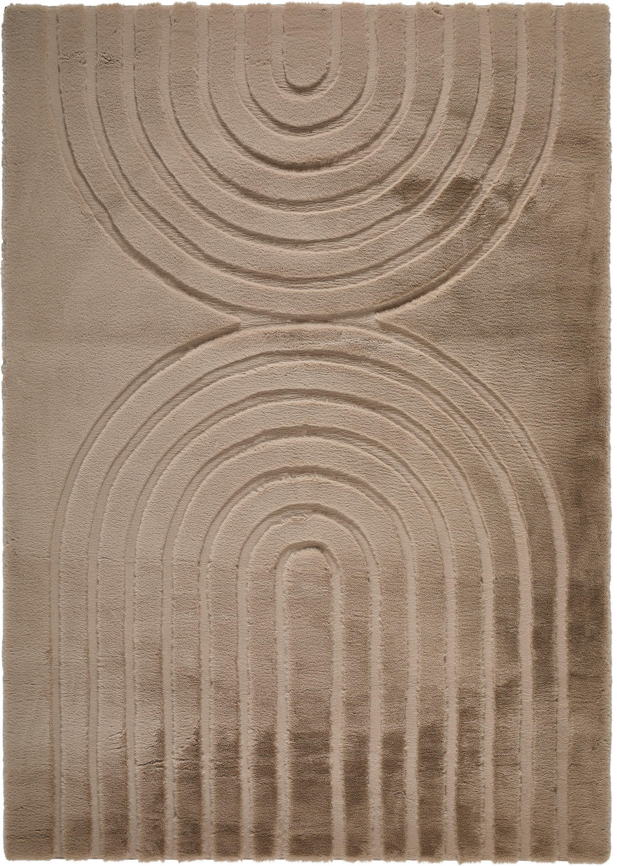 HOCHFLORTEPPICH 133/190 cm Taupe  - Taupe, Design, Textil (133/190cm) - Novel