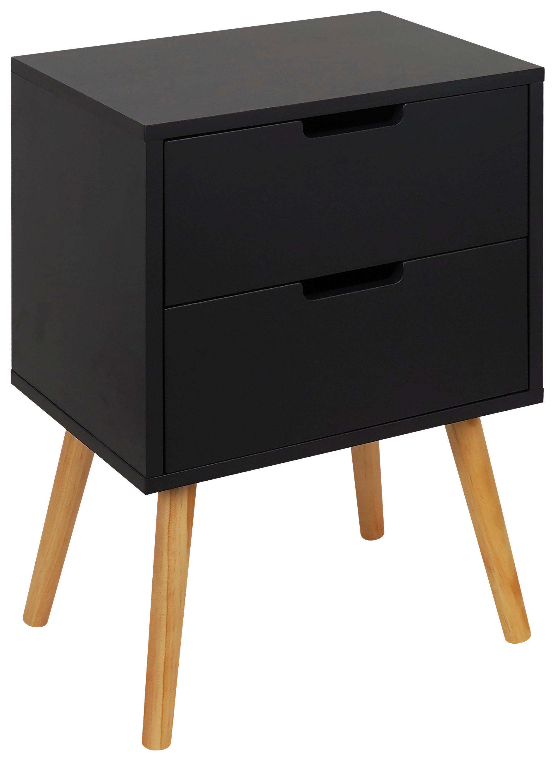 NACHTSCHRANK 40/60/30 cm Kiefer massiv  - Anthrazit/Naturfarben, Design, Holz/Holzwerkstoff (40/60/30cm) - Xora