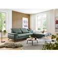 ECKSOFA Dieter Knoll Opal Echtleder  - Opal/Schwarz, Design, Leder/Metall (332/193cm) - Dieter Knoll