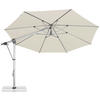 AMPELSCHIRM 350 cm Naturfarben  - Silberfarben/Naturfarben, Basics, Textil/Metall (350/350cm) - Doppler