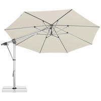 AMPELSCHIRM 350 cm Naturfarben  - Silberfarben/Naturfarben, Basics, Textil/Metall (350/350cm) - Doppler