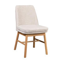 STOL bouclé  - beige/ekfärgad, Klassisk, trä/textil (49/84/58cm) - Rowico