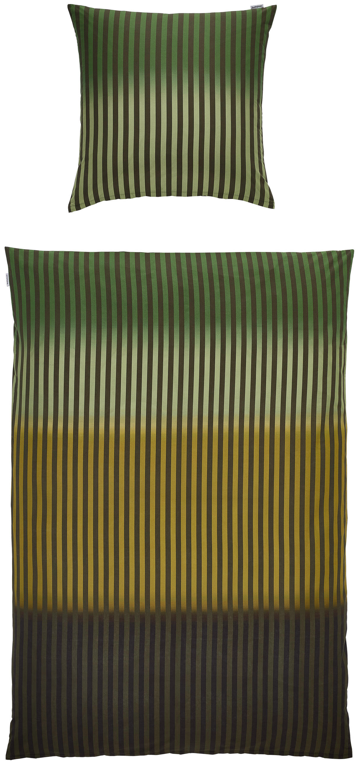 BETTWÄSCHE Satin 155/220 cm  - Dunkelgrün/Hellgrün, Design, Textil (155/220cm) - Novel