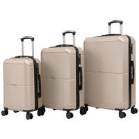 REISEKOFFERSET Beige 3-teilig  - Beige, Design, Kunststoff (48,5/76/30cm) - Novel