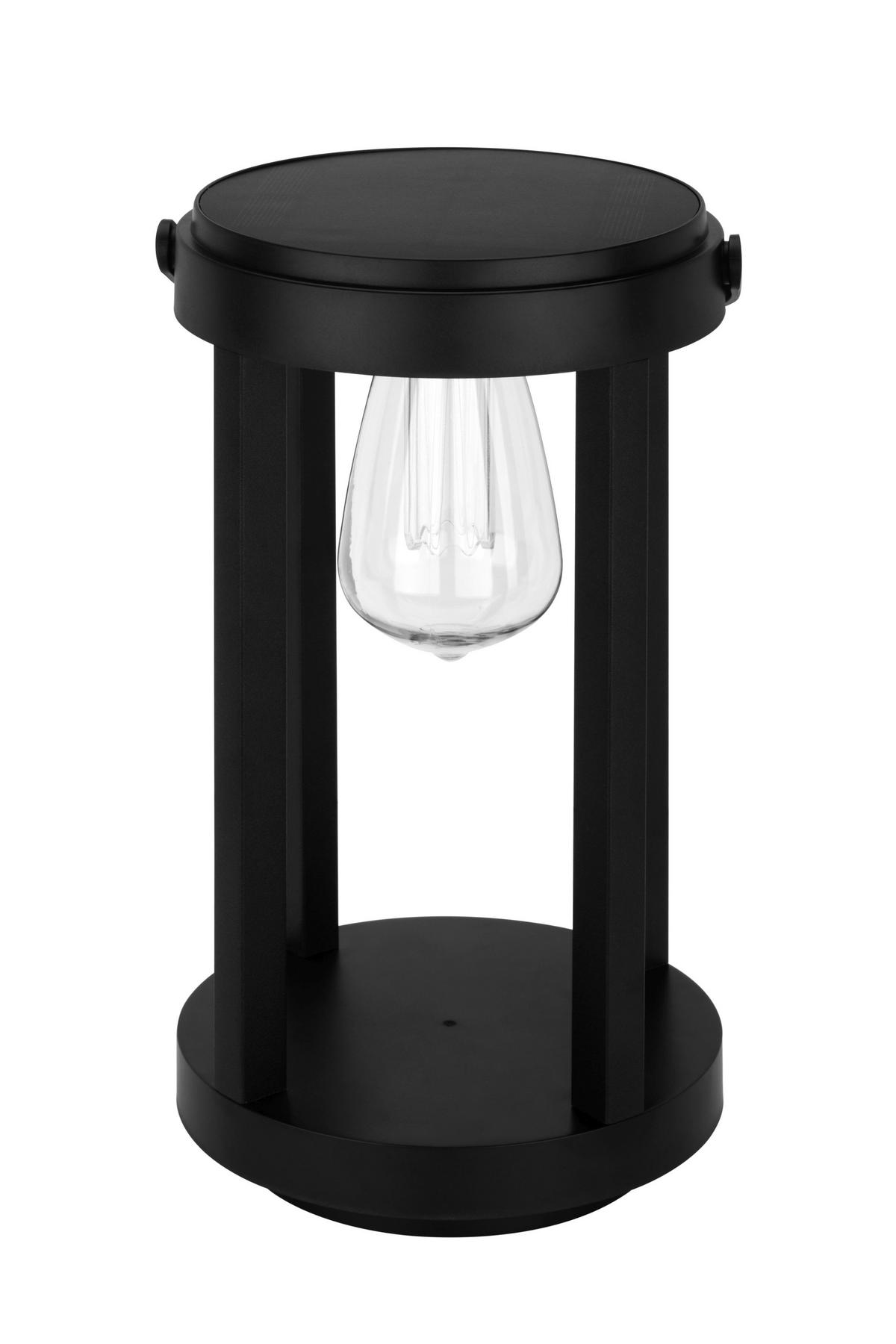 SOLÁRNÍ SVÍTIDLO, 16/15/35,6 cm - černá/průhledné, Basics, kov/plast (16/15/35,6cm) - Ambia Garden