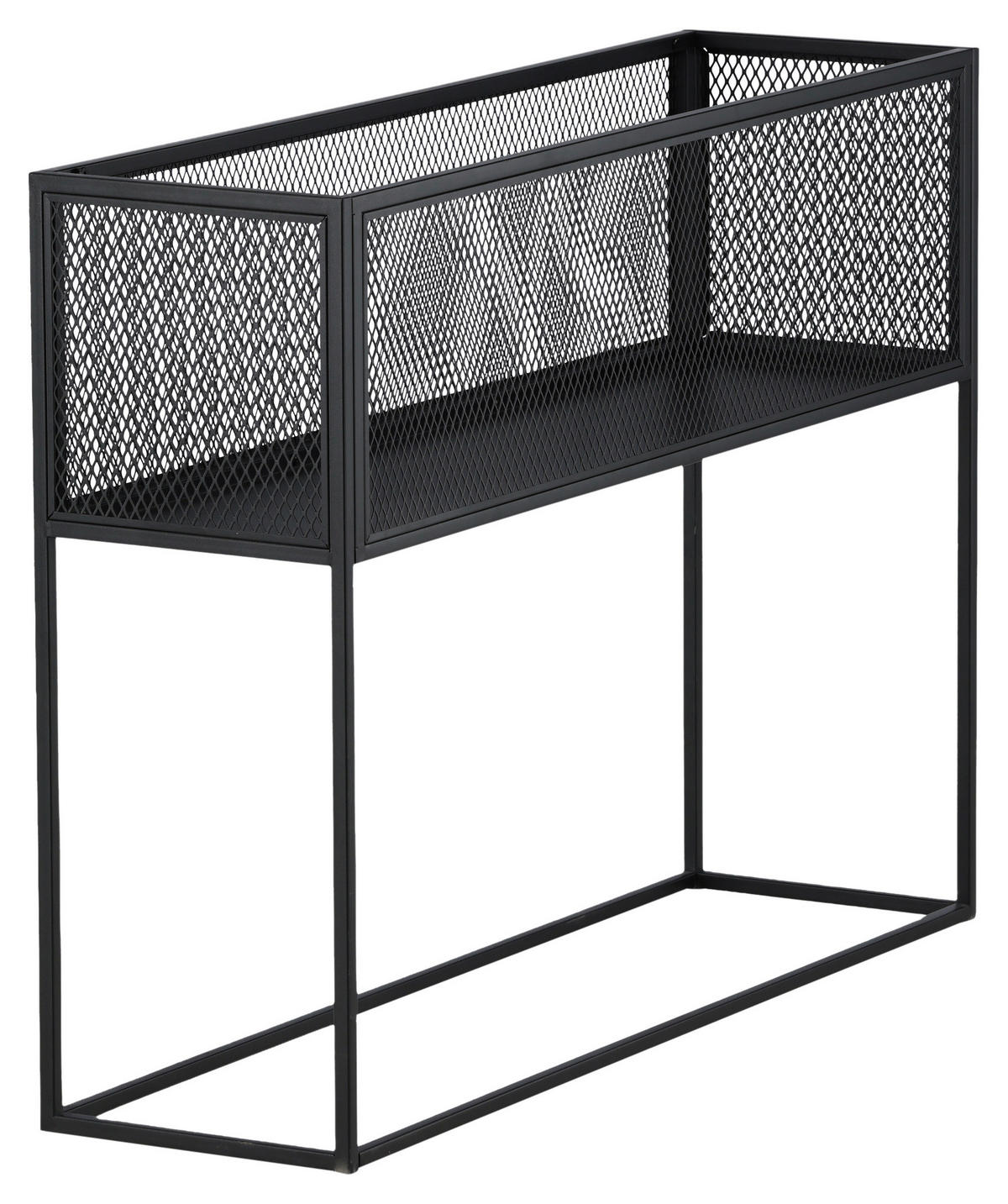BÜCHERWAND Schwarz  - Schwarz, Design, Metall (110/80/30cm) - Livetastic