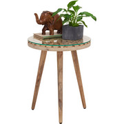 BEISTELLTISCH in Naturfarben - Naturfarben, Trend, Glas/Holz (40/50cm) - Ambia Home