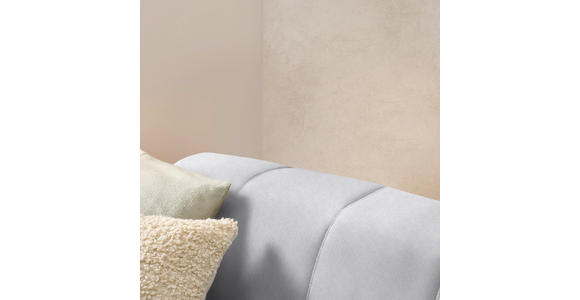ECKSOFA in Chenille Silberfarben 311/167 cm - Silberfarben/Schwarz, Design, Textil/Metall (311/167cm) - Xora