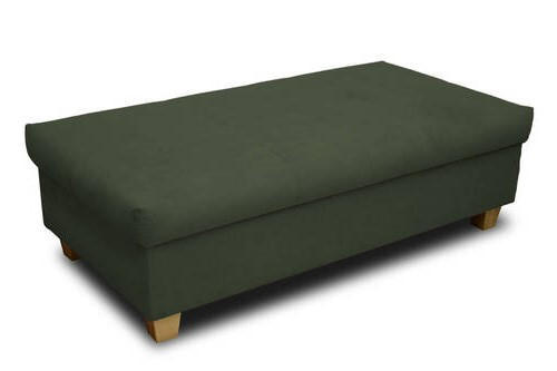 HOCKER Mikrofaser Grün  - Grün, KONVENTIONELL, Holz/Textil (131/42/61cm) - MID.YOU