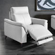 SESSEL in Echtleder Weiß  - Schwarz/Weiß, Design, Leder/Metall (107/105/98cm) - Emilio Belluti