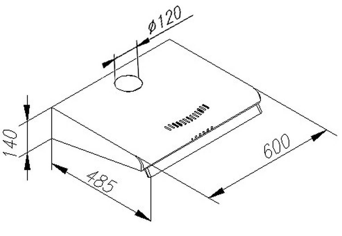 DUNSTABZUGSHAUBE UH 17111-3E  - Edelstahlfarben, Glas/Metall (60/14/48,5cm) - Amica