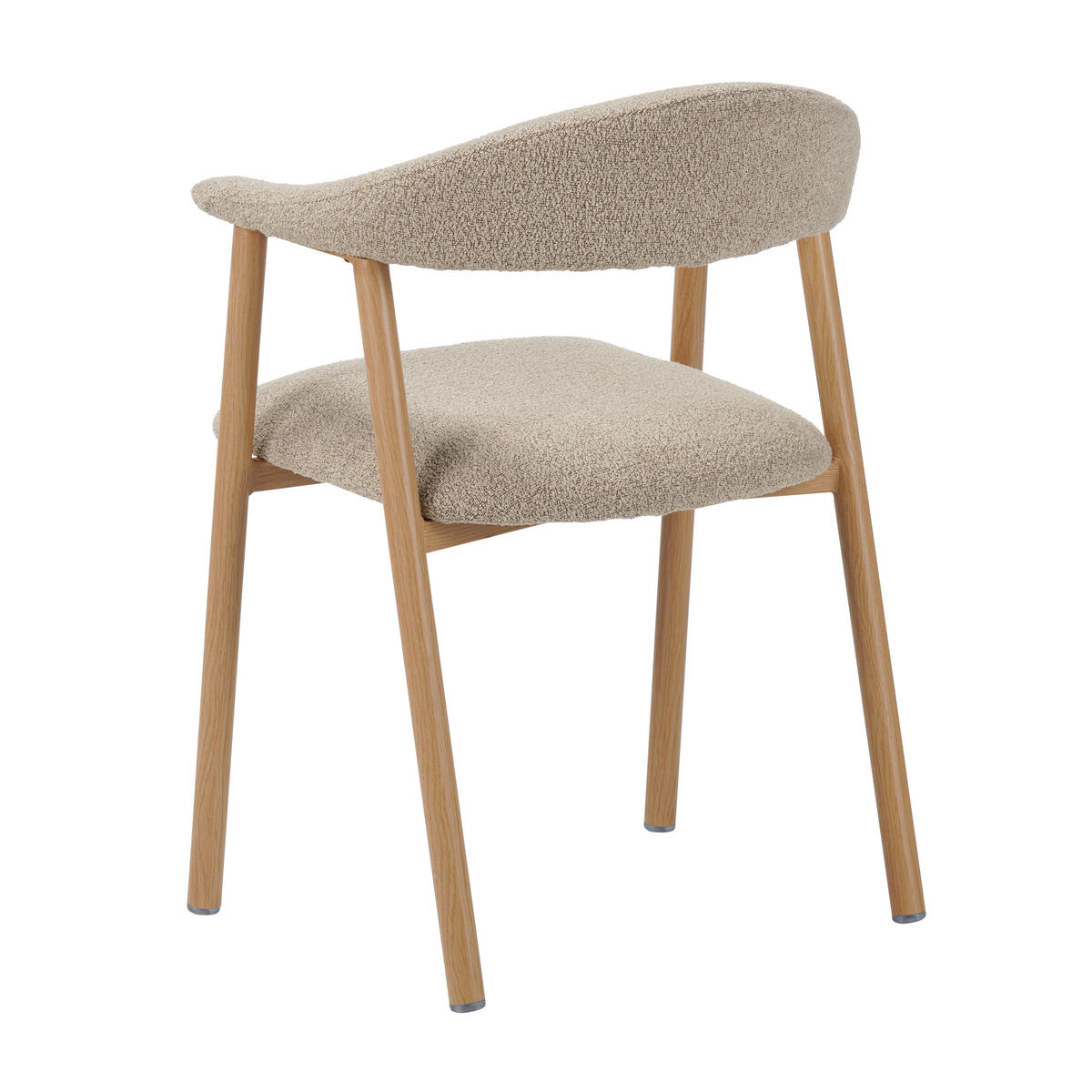 STUHL-SET 2 Stück  in Stahl Bouclé  - Sandfarben, MODERN, Textil/Metall (82/55/55cm) - Livetastic