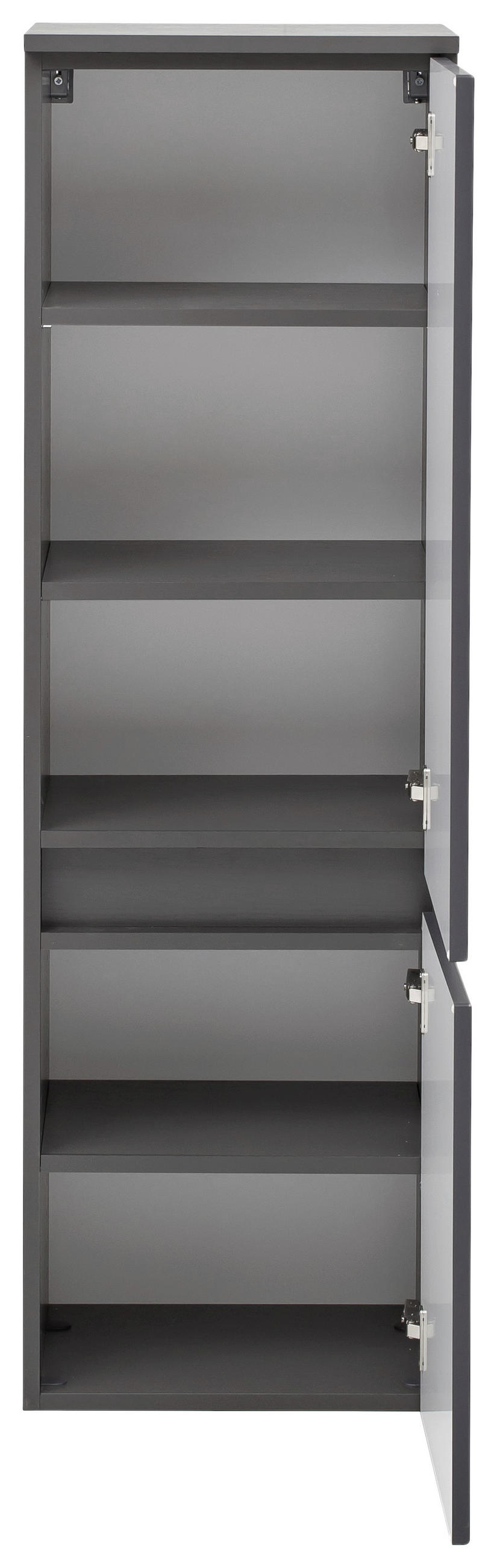 MIDI SKŘÍŇKA, šedá, 40/130/35 cm - šedá/barvy stříbra, Konvenční, kompozitní dřevo/plast (40/130/35cm) - Held