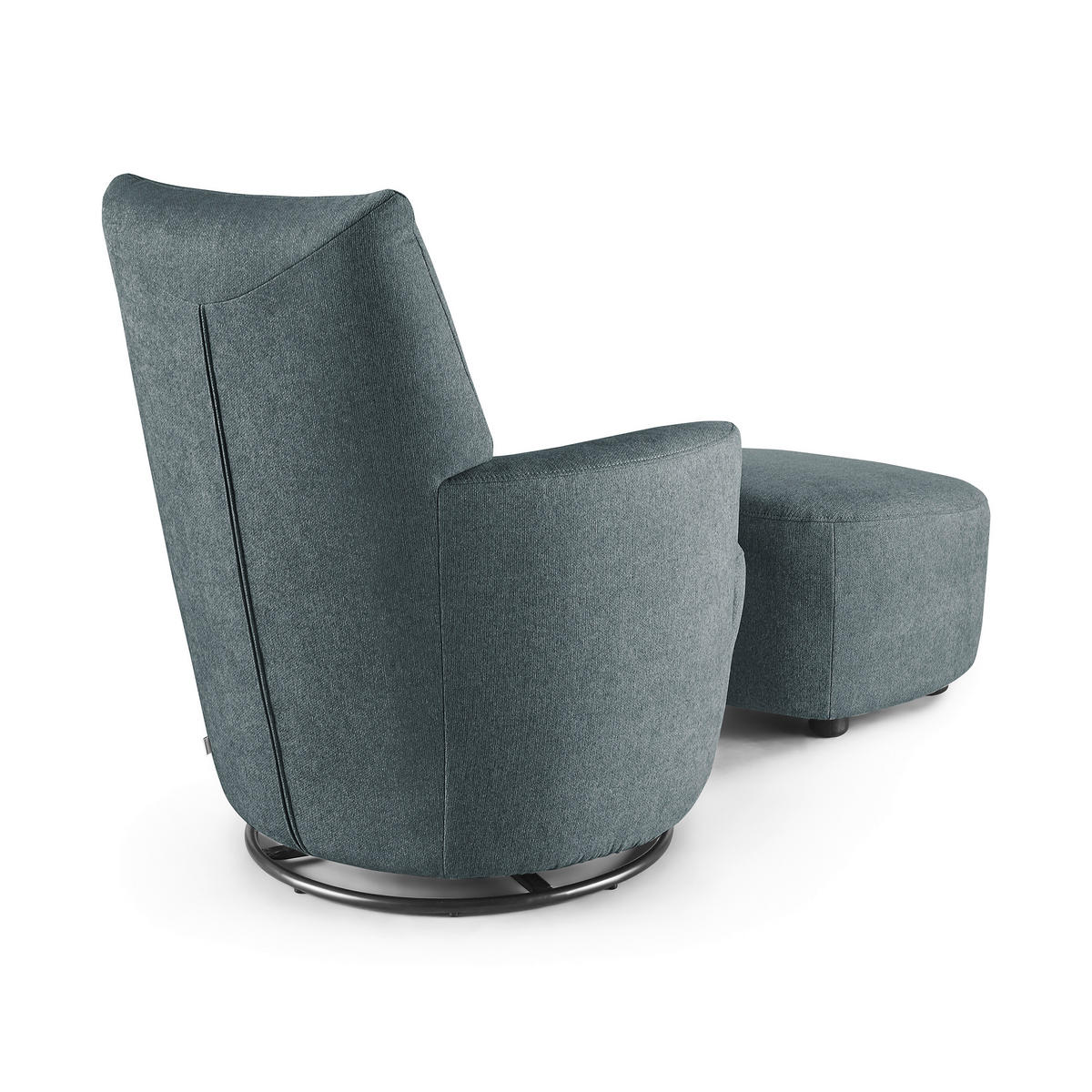 SESSEL Webstoff Blau    - Blau/Schwarz, Design, Textil/Metall (80/96/88cm) - SetOne by Musterring