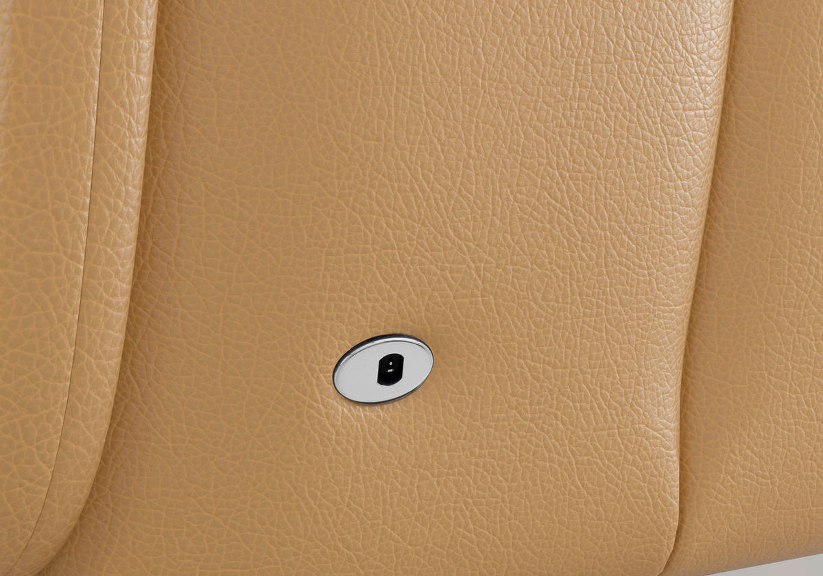 RELAXSESSEL TV TRIPLE SEVEN XTRA LARGE XL Echtleder Kopfteilverstellung, Aufstehhilfe, Fußteilverstellung, Rücken echt    - Currygelb/Schwarz, Basics, Leder/Metall (86/120/86cm) - Sit & More