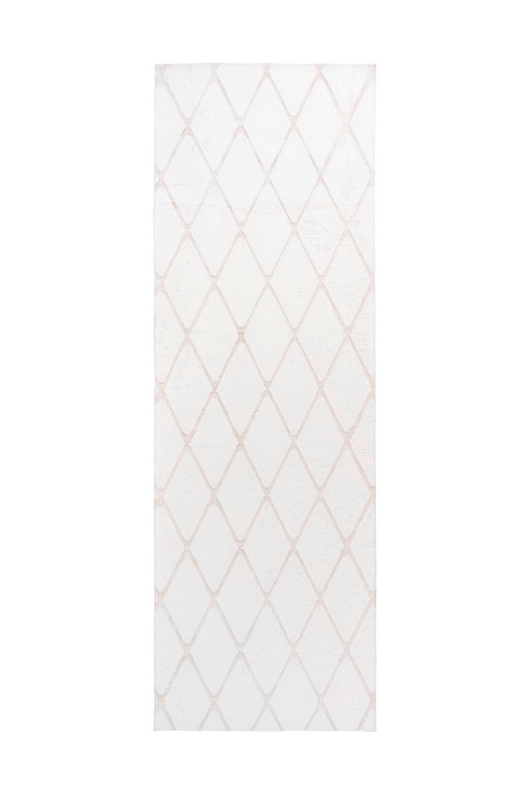TEPPICH 80/250 cm Vivica 225 Weiß / Creme Creme, Weiß  - Creme/Weiß, KONVENTIONELL, Textil (80/250cm)