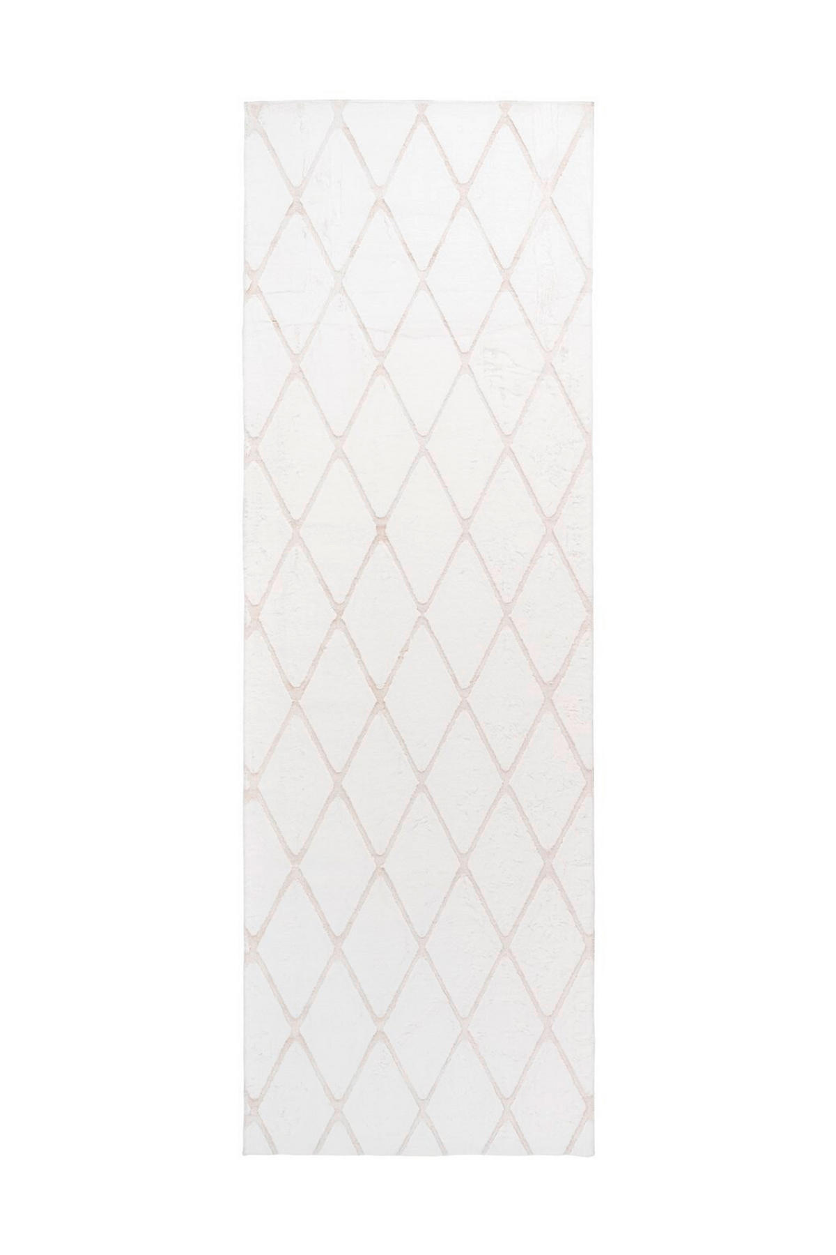 TEPPICH 80/250 cm Vivica 225 Weiß / Creme Creme, Weiß  - Creme/Weiß, KONVENTIONELL, Textil (80/250cm)