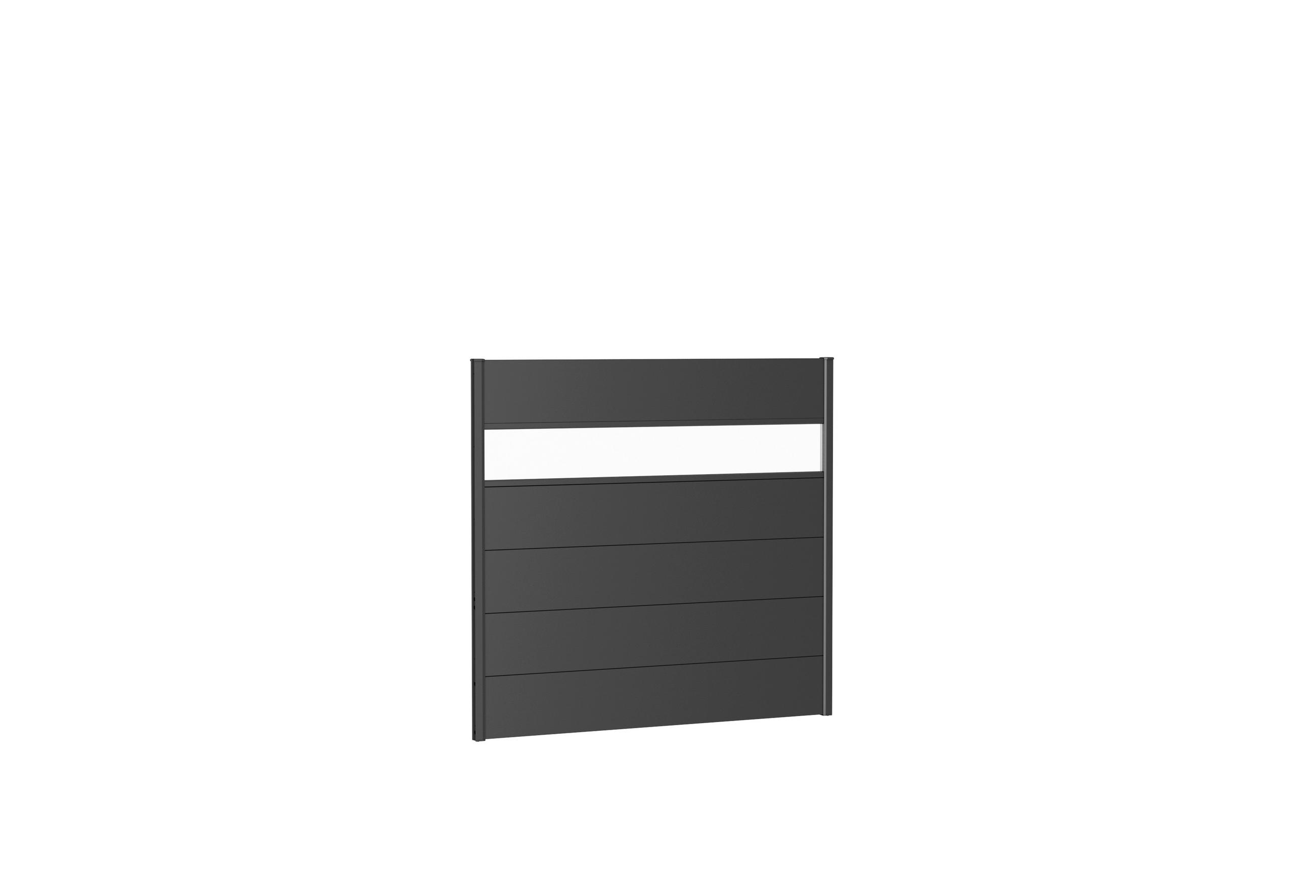 SICHTSCHUTZ - Dunkelgrau, Basics, Kunststoff/Metall (145/137/4,4cm) - Biohort