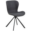 STUHL  in Webstoff Metall, Textil  - Dunkelgrau/Schwarz, Design, Textil/Metall (46,5/81/53cm) - MID.YOU