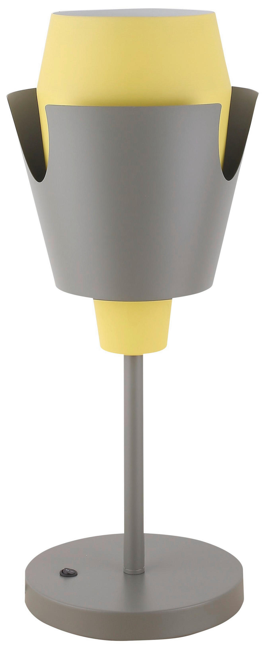 TISCHLEUCHTE 20/20/54 cm   - Gelb/Grau, Design, Metall (20/20/54cm)