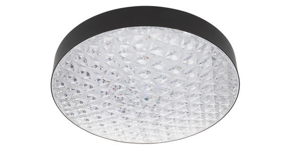 LED-DECKENLEUCHTE 50/12 cm   - Klar/Schwarz, Trend, Kunststoff (50/12cm) - Novel