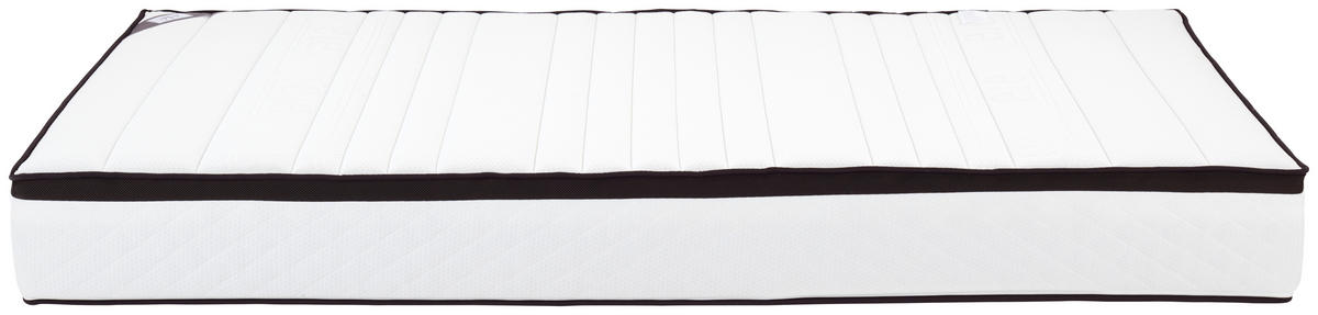 KALTSCHAUMMATRATZE KOKOS 160/200 cm Höhe ca. 24 cm 7 -Zonen - Weiß Hochglanz, Textil (160/200cm) - Ele