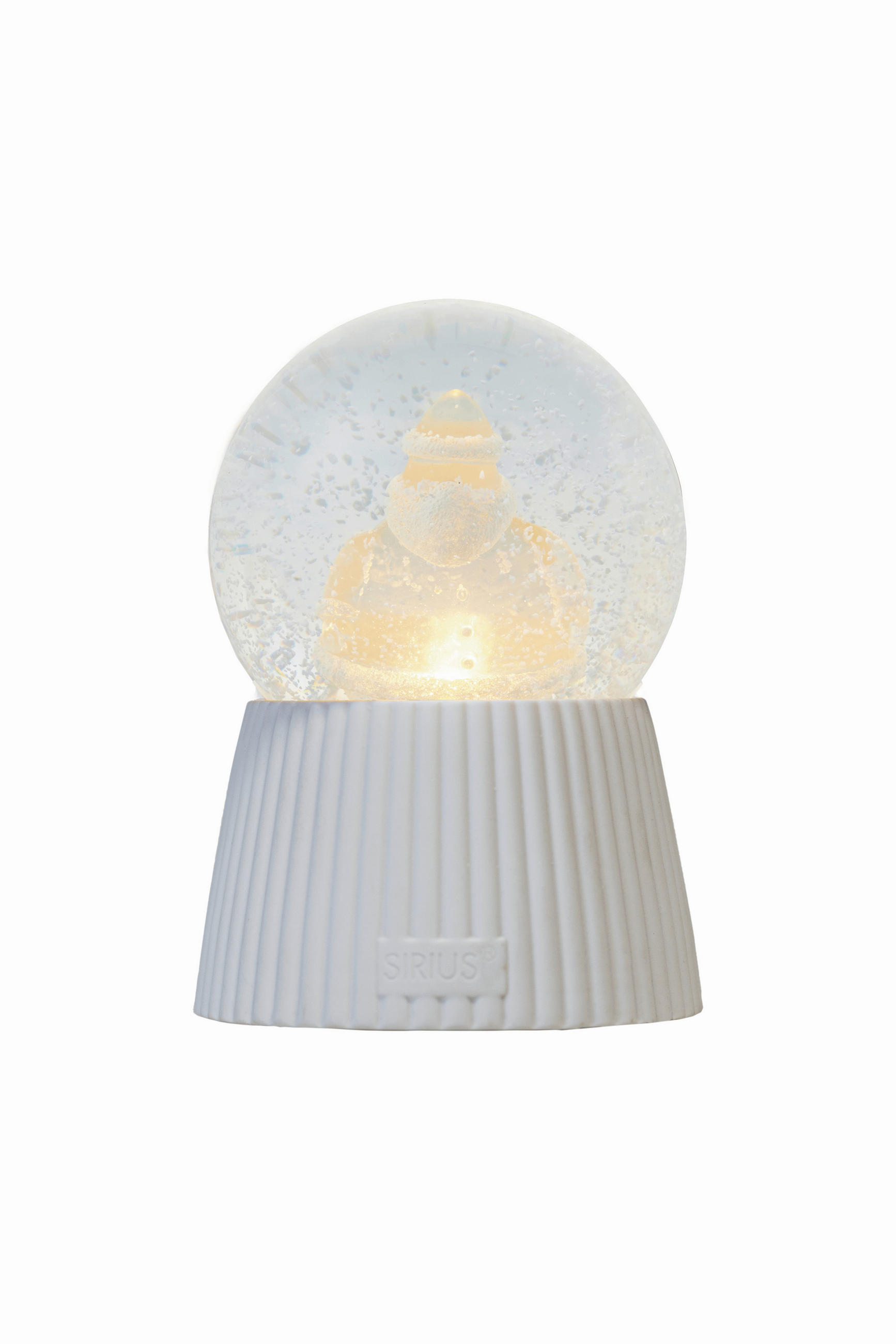 LED-DEKOLEUCHTE Christmas 10/14,5 cm   - Transparent/Weiß, KONVENTIONELL, Glas/Keramik (10/14,5cm)