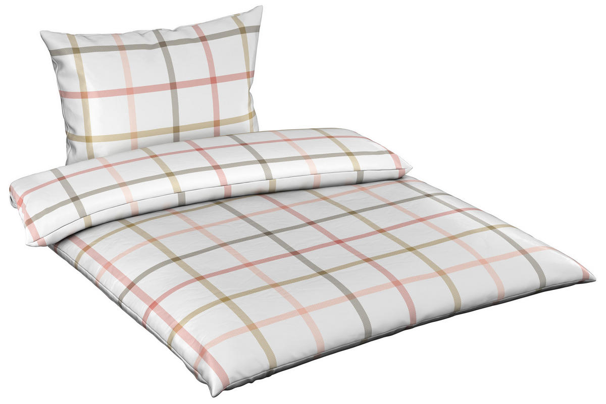 POVLEČENÍ, satén, hnědá, růžová, bílá, 140/200 cm - bílá/růžová, Konvenční, textil (140/200cm) - Esposa