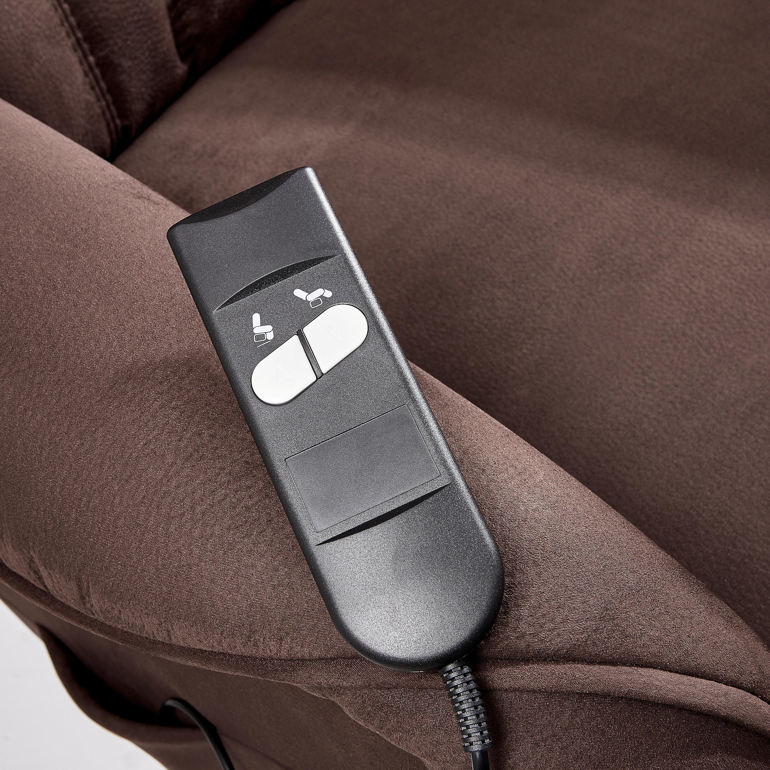 FERNSEHSESSEL Flachgewebe Dunkelbraun  - Dunkelbraun/Schwarz, Design, Textil (78/107/93cm) - Himolla