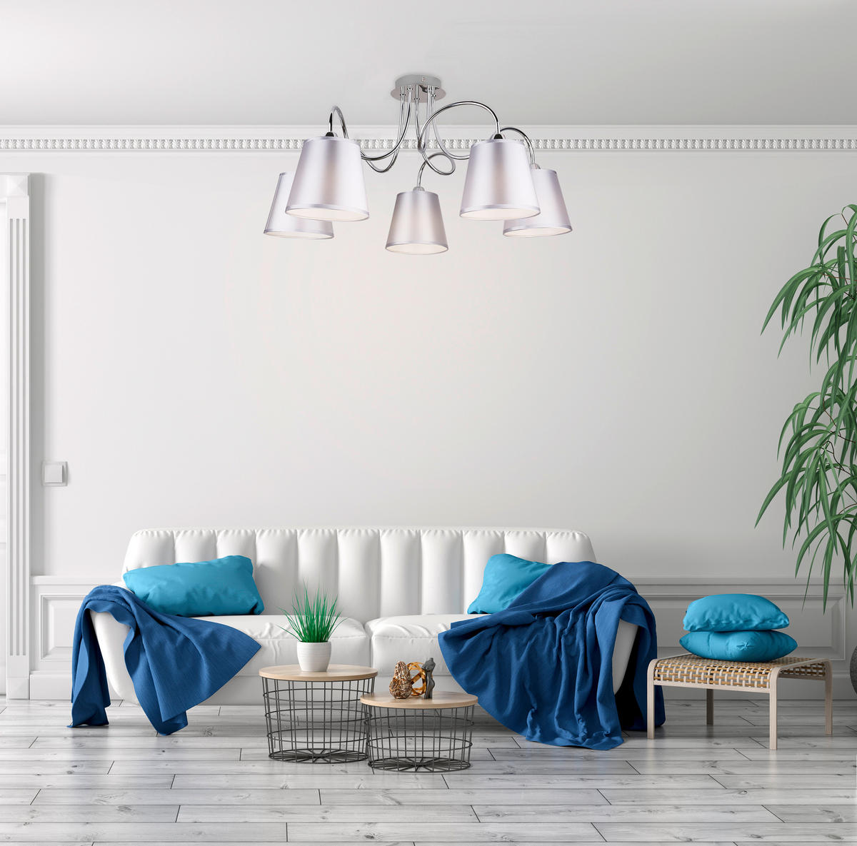 TAKLAMPA Luk 70/70/36 cm  - kromfärg, Klassisk, metall/plast (70/70/36cm)