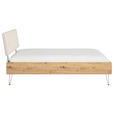 BETT 120/200 cm  in Eiche Artisan  - Champagner/Eiche Artisan, Design, Holzwerkstoff/Textil (120/200cm) - Carryhome