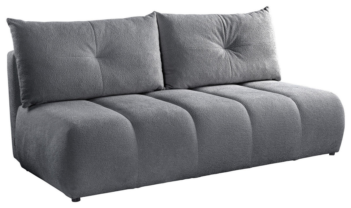 SCHLAFSOFA  mit Bettkasten erhältlich, Bettfunktion erhältlich Struktur Hellblau  - Creme/Schwarz, Design, Holz/Textil (209/100/103cm) - MID.YOU