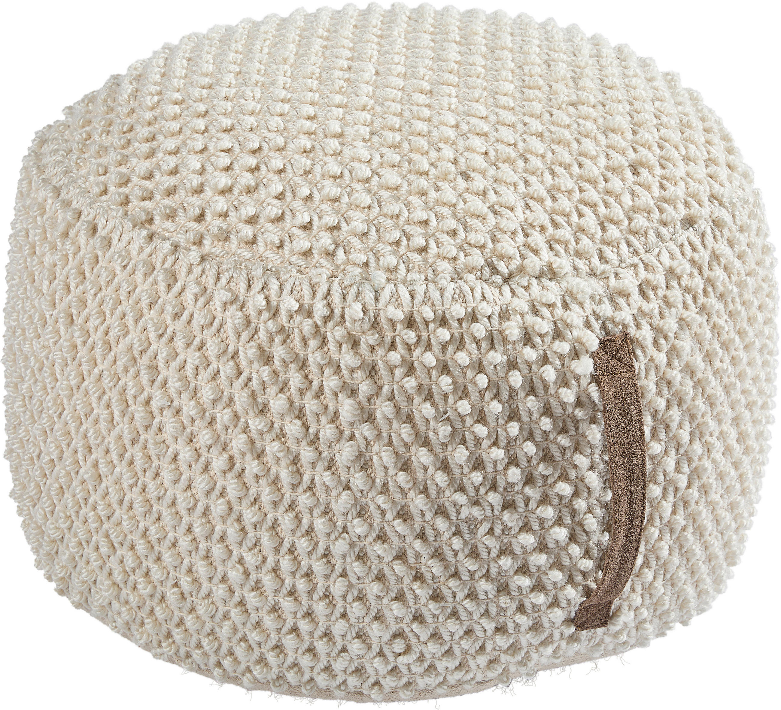 POUF Beige 50/50/30 cm  - Beige, Trend, Textil (50/50/30cm) - Novel