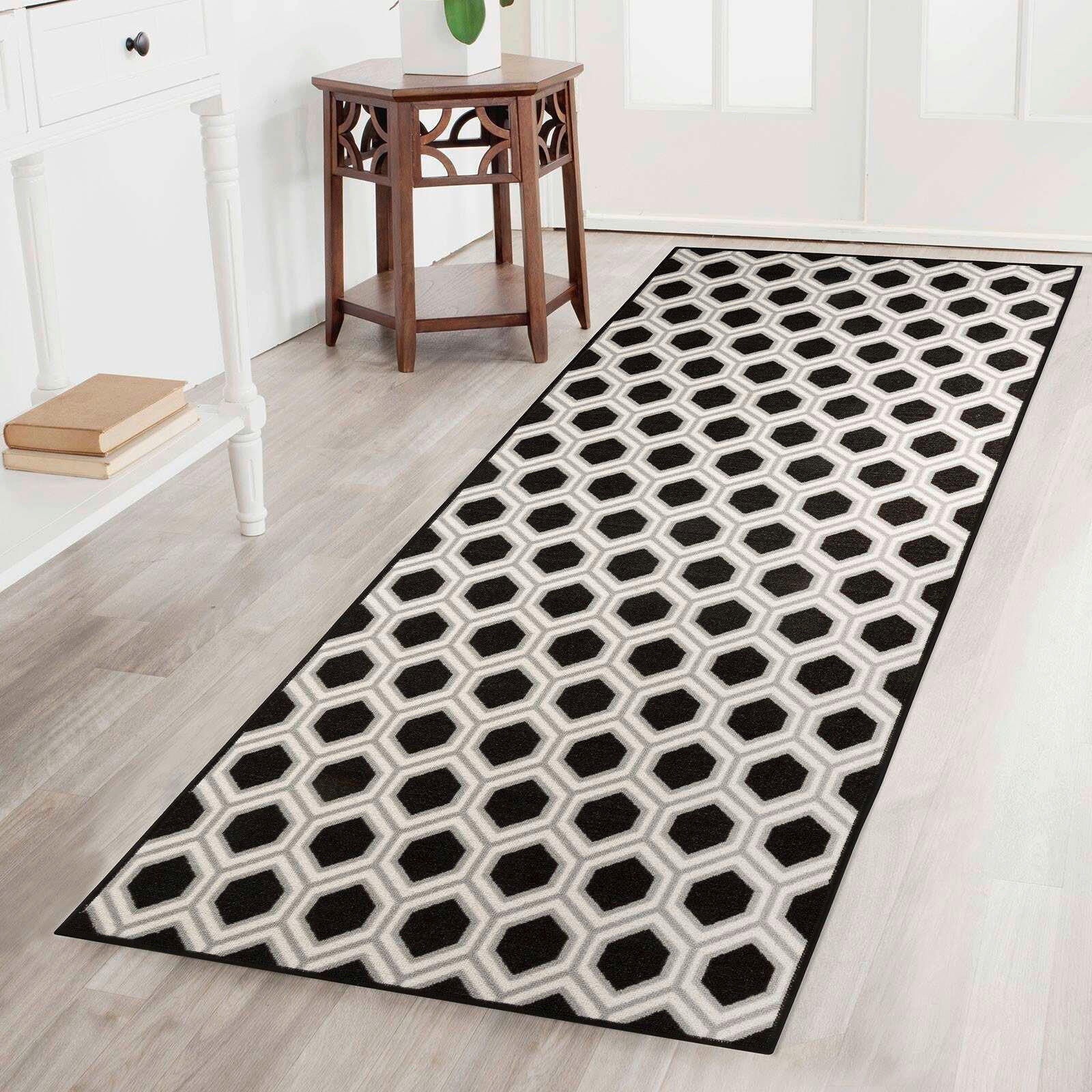 LÄUFER 80/150 cm Bangor Schwarz  - Schwarz, Design, Kunststoff/Textil (80/150cm)