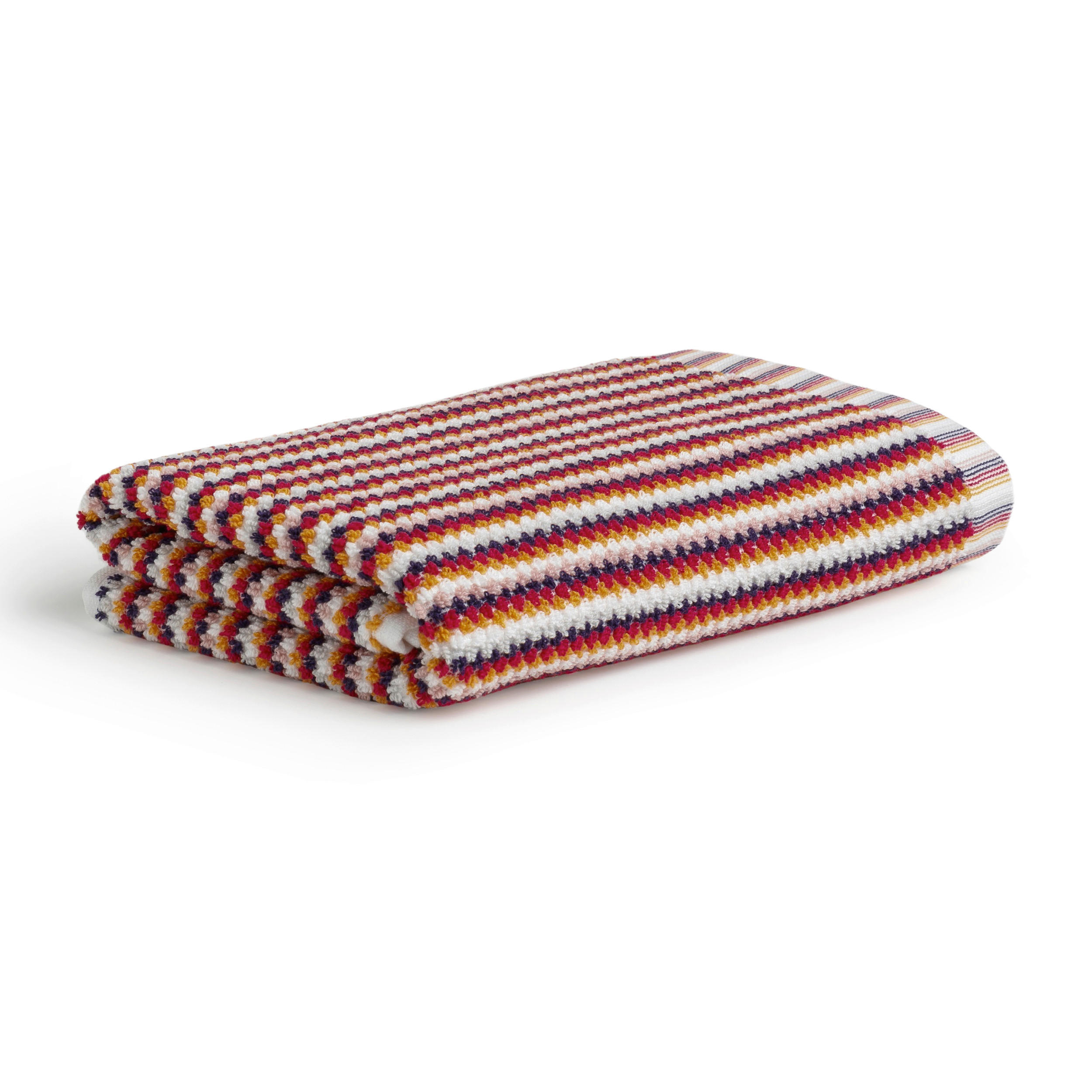 HANDTUCH Bliss Multicolor, Rot  - Rot/Multicolor, Basics, Textil (50/100cm) - Moeve