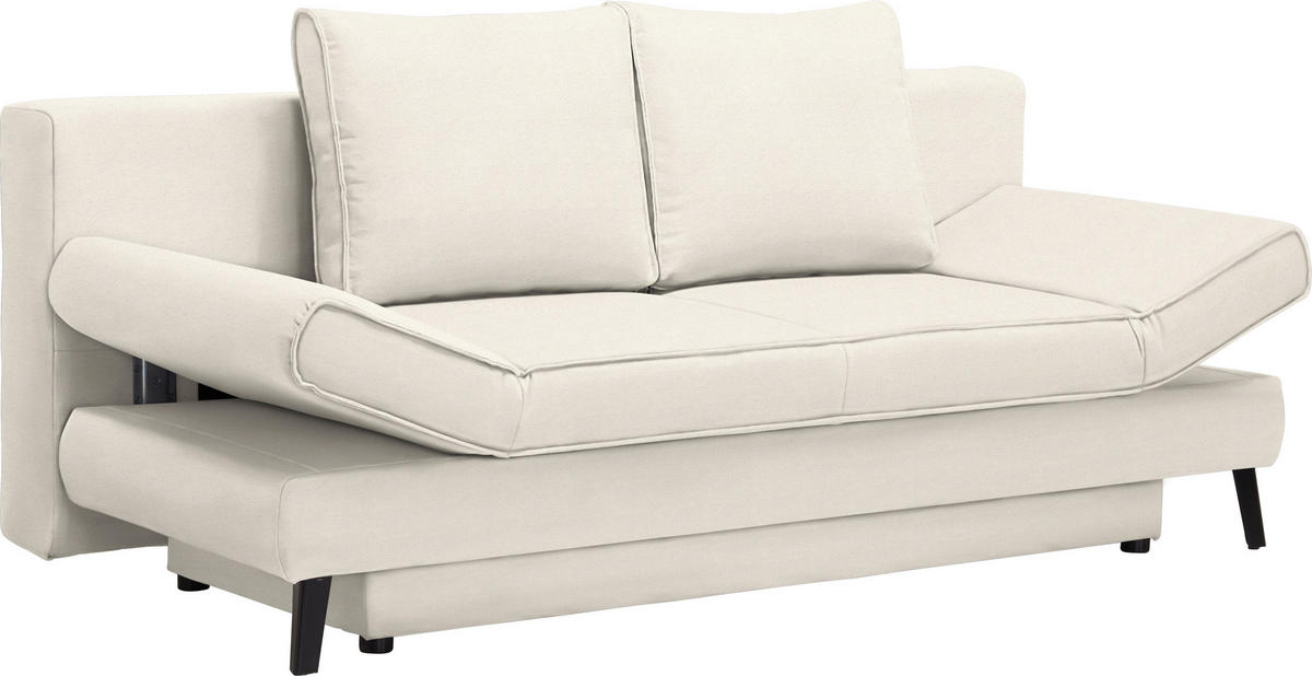 SCHLAFSOFA in Naturfarben  - Schwarz/Naturfarben, Design, Textil/Metall (200/85/90cm) - Xora
