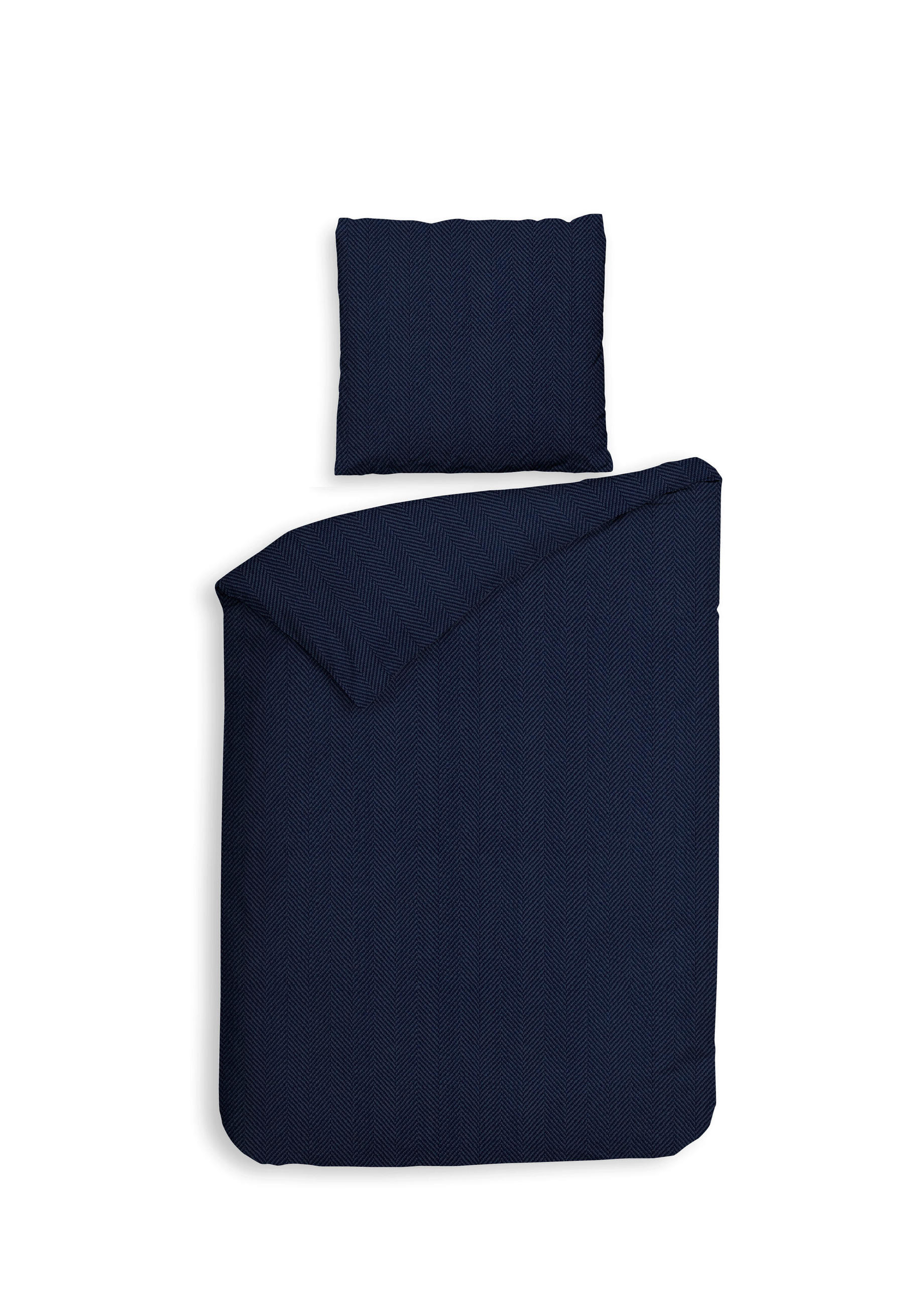 BETTWÄSCHE Spina Flanell 155/220 cm  - Dunkelblau, Basics, Textil (155/220cm)