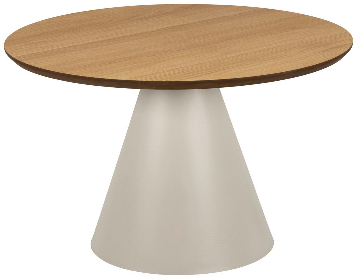 COUCHTISCH in Metall, Holzwerkstoff  - Eichefarben/Grau, Design, Holzwerkstoff/Metall (65/43cm)