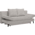 SCHLAFSOFA  in Webstoff Hellgrau  - Hellgrau/Schwarz, Design, Textil/Metall (200/85/90cm) - Xora