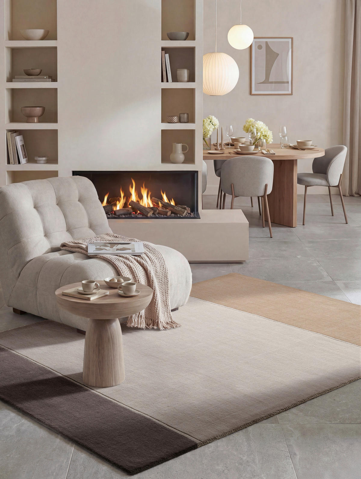 WOLLTEPPICH 160/230 cm Kollektion 1888 Quentin Braun, Creme, Beige rechteckig  - Beige/Creme, Basics, Textil (160/230cm) - Villeroy & Boch